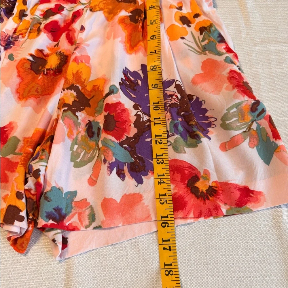 H&M Pink Floral High-Rise Summer Shorts
